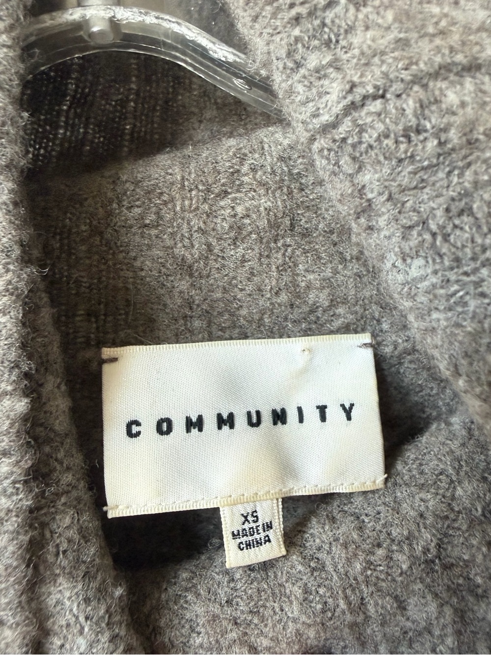 Aritzia Community Wool Yak Knit Hoodie Sweater XS Grey Soft Cozy Pullover - Picture 8 of 10
